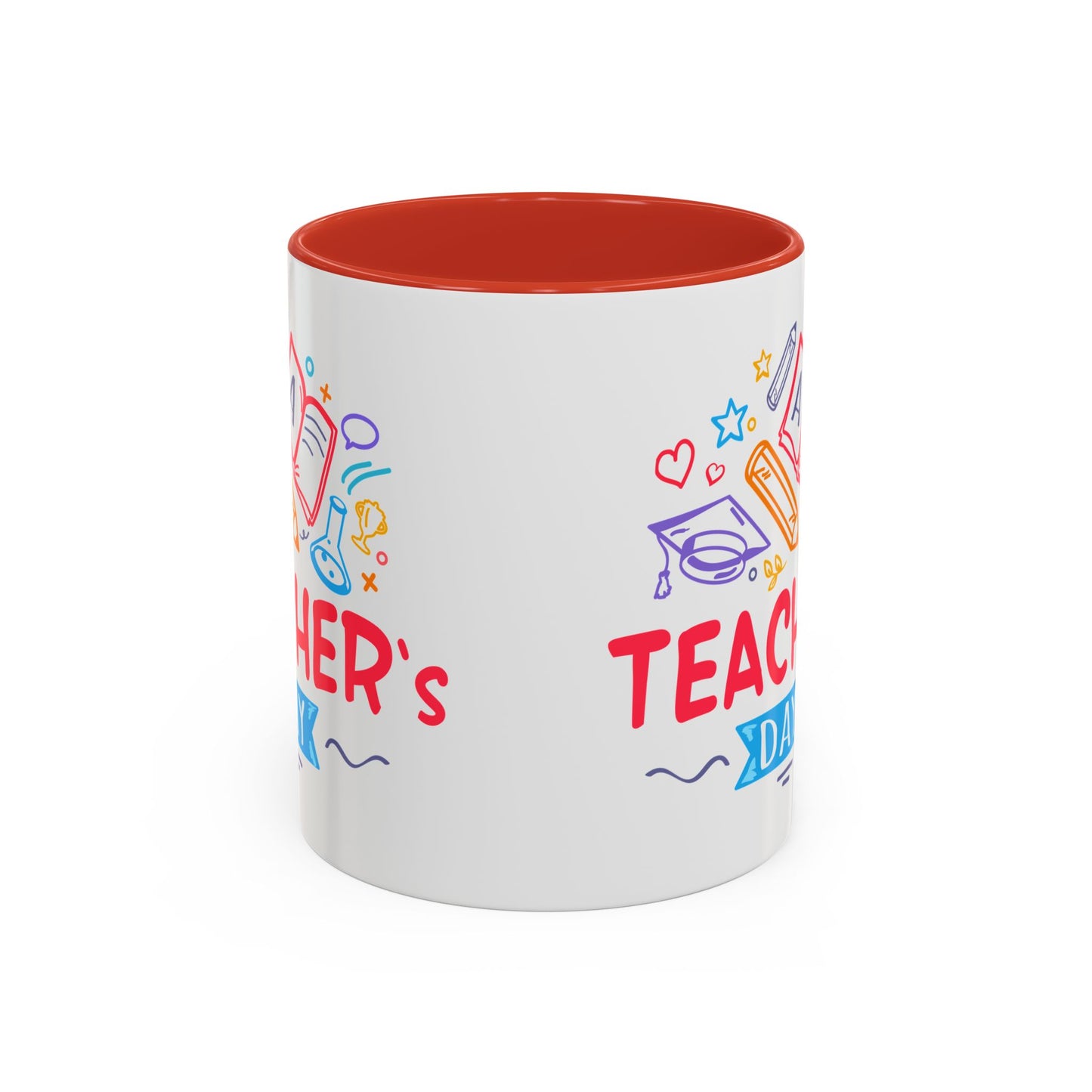 Teacher's Day Accent Coffee Mug - Celebrate Educators with Colorful Designs