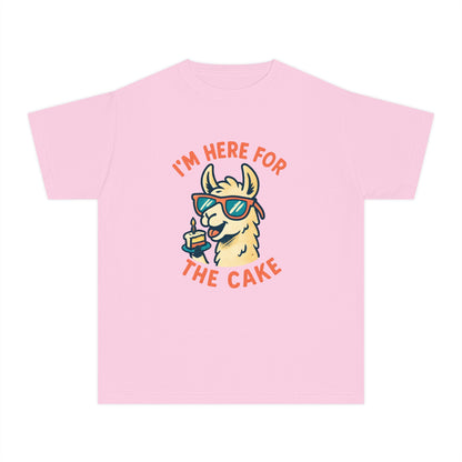 I’m Here for the Cake – Kids Relaxed Fit T-Shirt