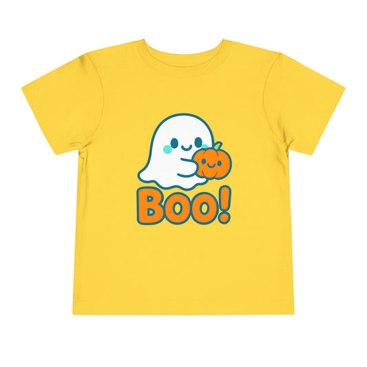 Ghost & Pumpkin Toddler Halloween - Toddler Soft Cotton T-Shirt