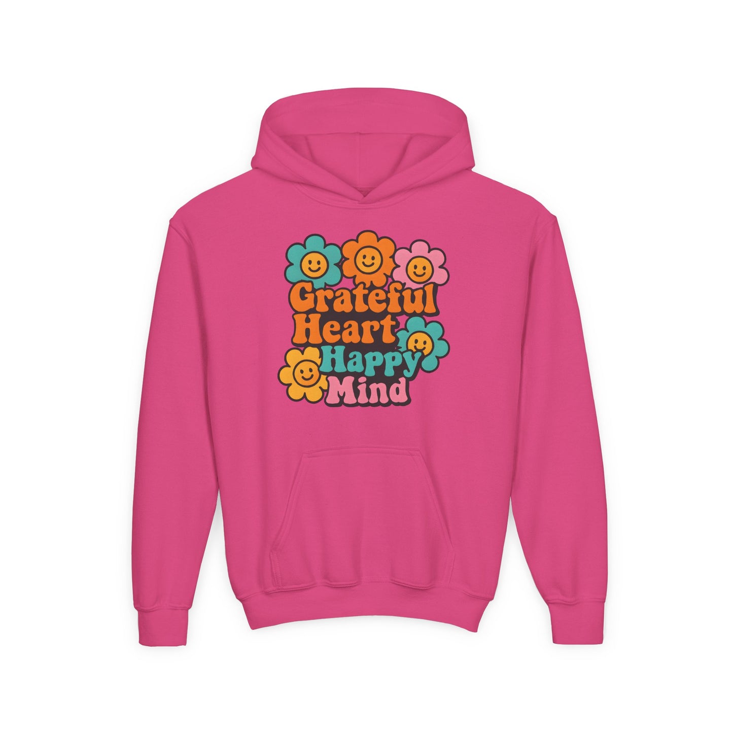 Grateful Heart, Happy Mind - Youth Hoodie