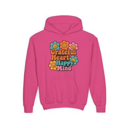 Grateful Heart, Happy Mind - Youth Hoodie