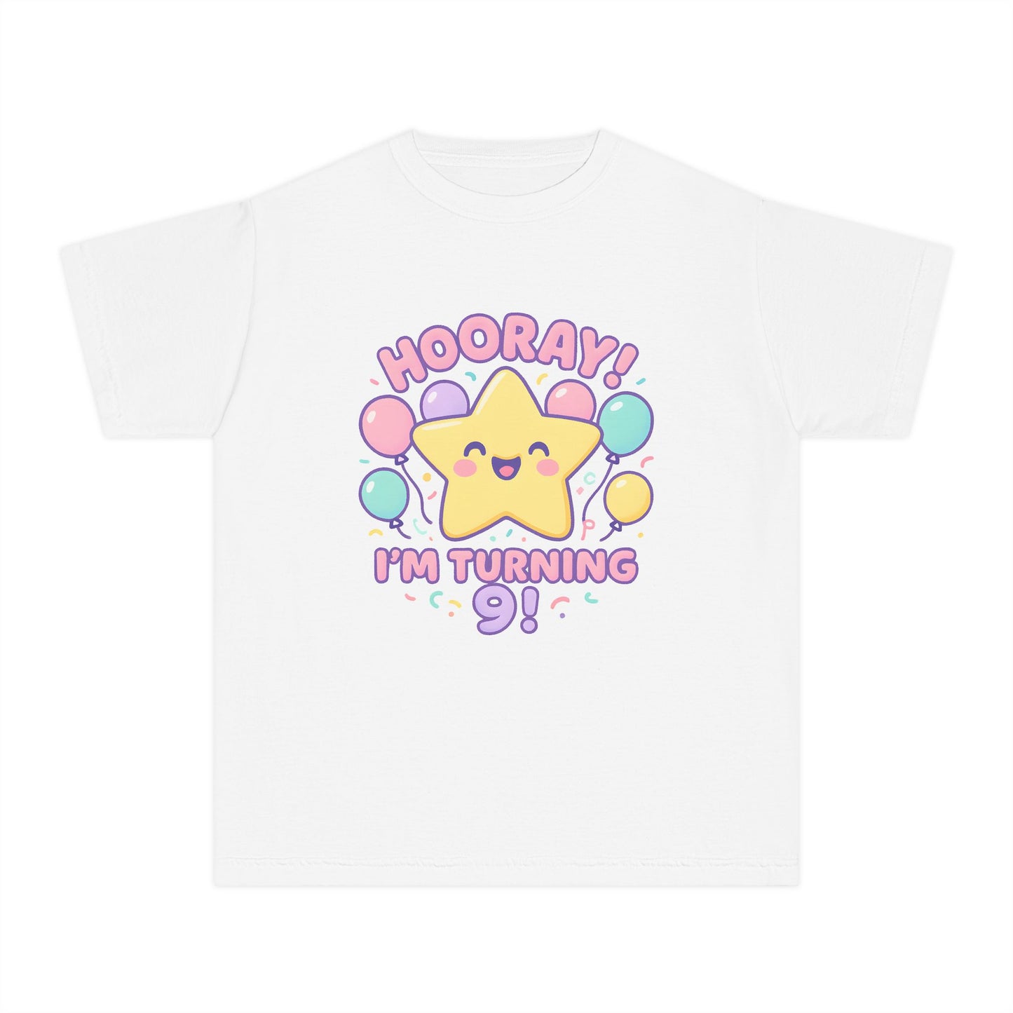 Hooray! I’m Turning 9 – Kids Relaxed Fit T-Shirt