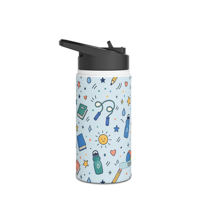 School Doodle - Stainless Steel Water Bottle