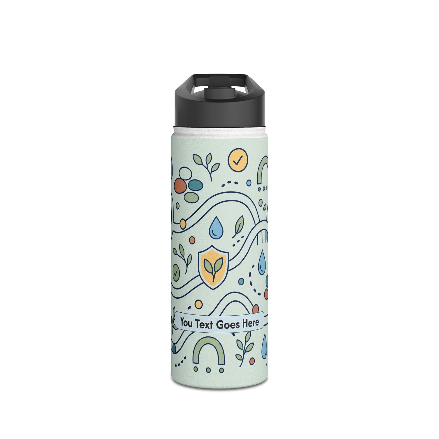 Floral Wellness - Stainless Steel Water Bottle
