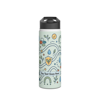 Floral Wellness - Stainless Steel Water Bottle
