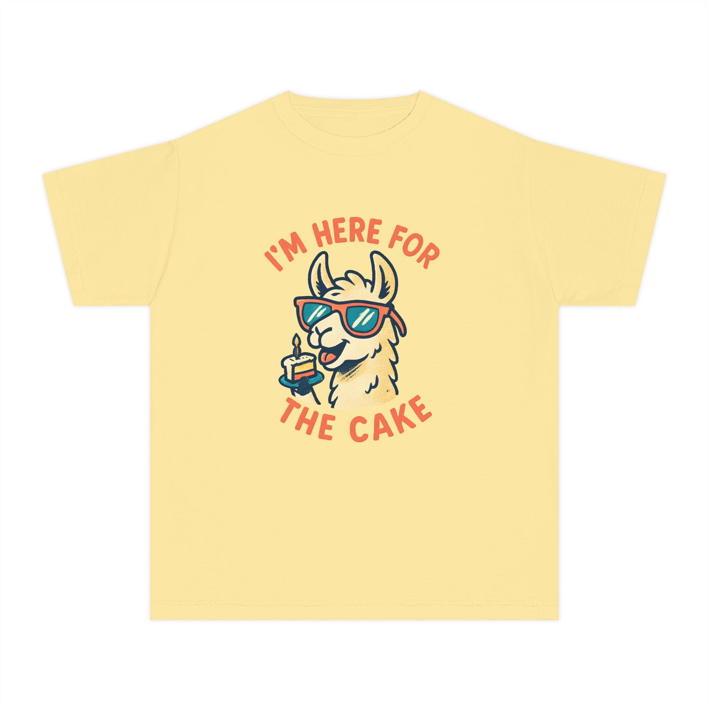 I’m Here for the Cake – Kids Relaxed Fit T-Shirt