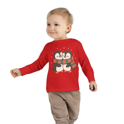 Penguin Hug Toddler Long Sleeve Tee