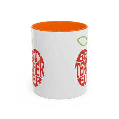 Best Teacher Ever Accent Coffee Mug - Perfect Gift for Educators