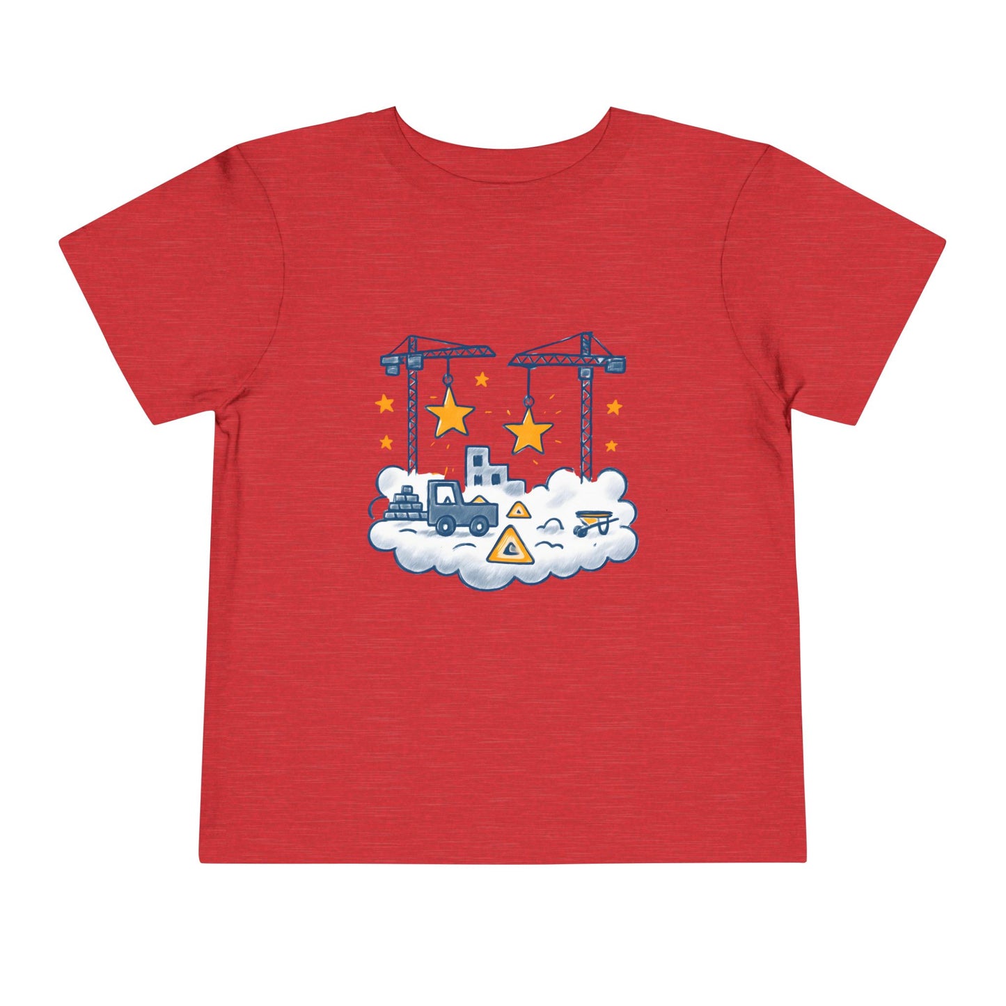 Construction Crane Stars Nursery Shirt – Toddler Soft Cotton T-Shirt