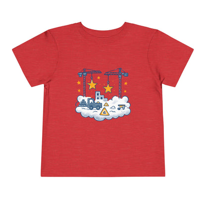 Construction Crane Stars Nursery Shirt – Toddler Soft Cotton T-Shirt
