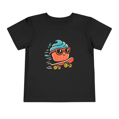 Cool Cupcake Skateboard – Toddler Soft Cotton T-Shirt