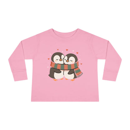 Penguin Hug Toddler Long Sleeve Tee