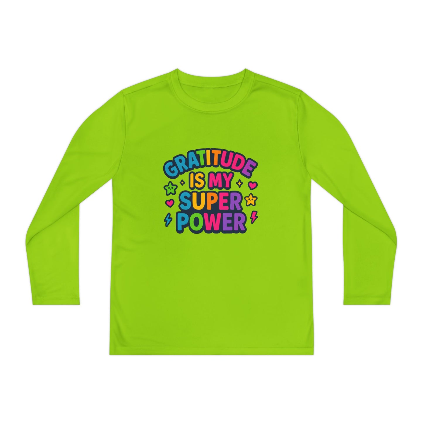 Gratitude Is My Super Power Youth Long Sleeve Tee