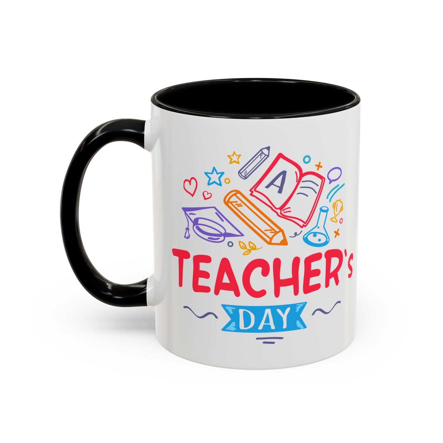 Teacher's Day Accent Coffee Mug - Celebrate Educators with Colorful Designs