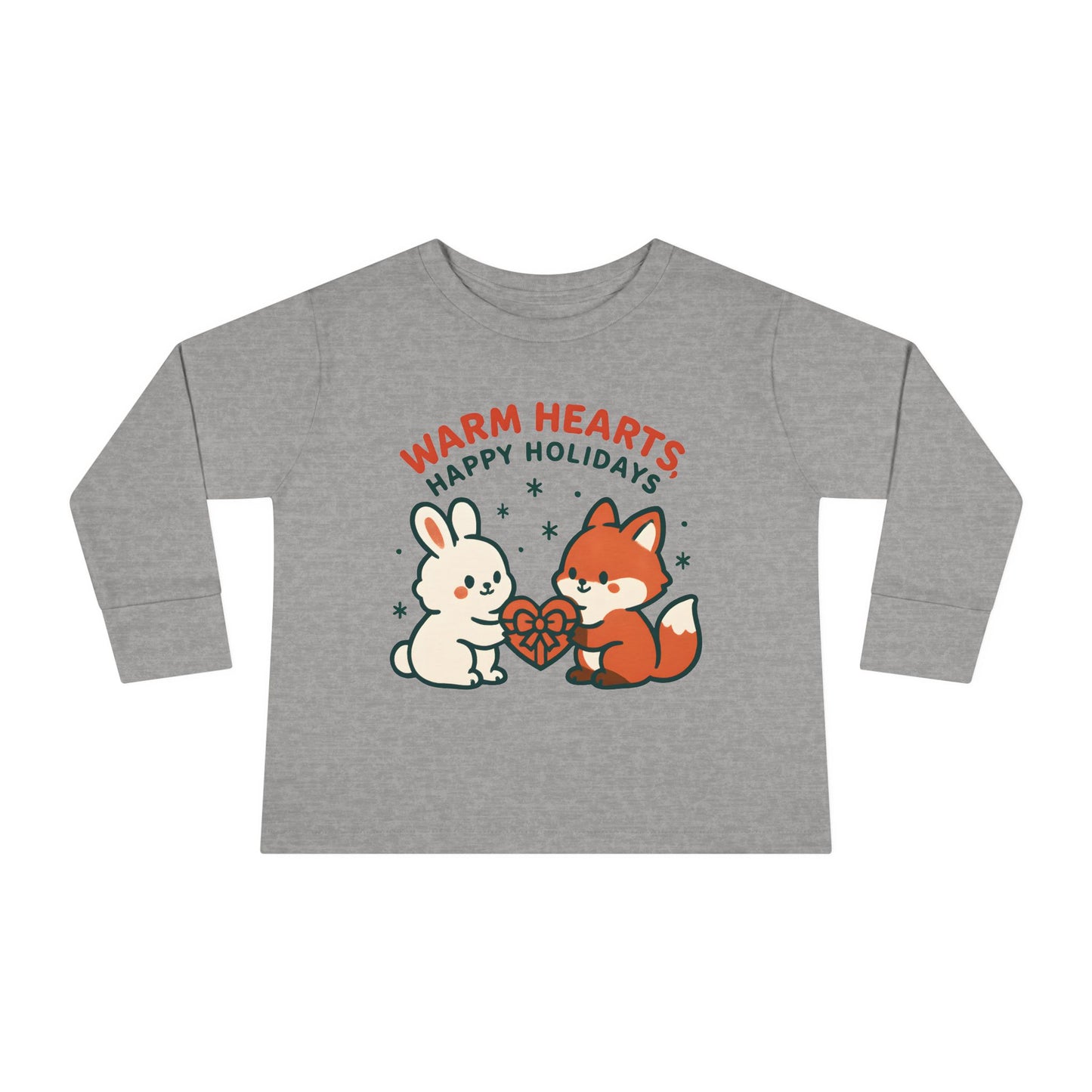 Warm Hearts, Happy Holidays Toddler Long Sleeve Tee