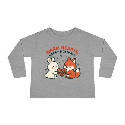 Warm Hearts, Happy Holidays Toddler Long Sleeve Tee