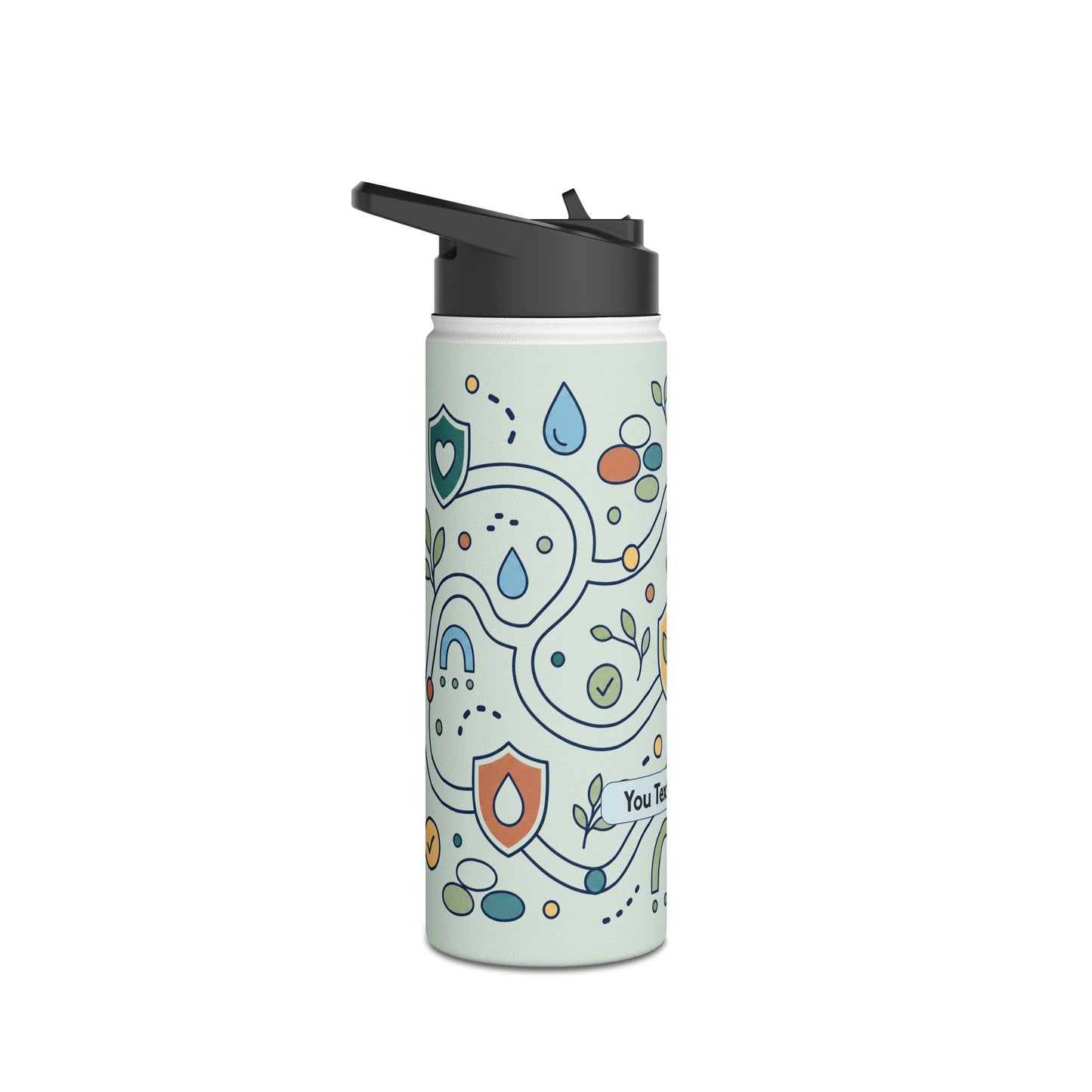 Floral Wellness - Stainless Steel Water Bottle