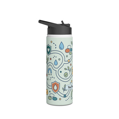 Floral Wellness - Stainless Steel Water Bottle