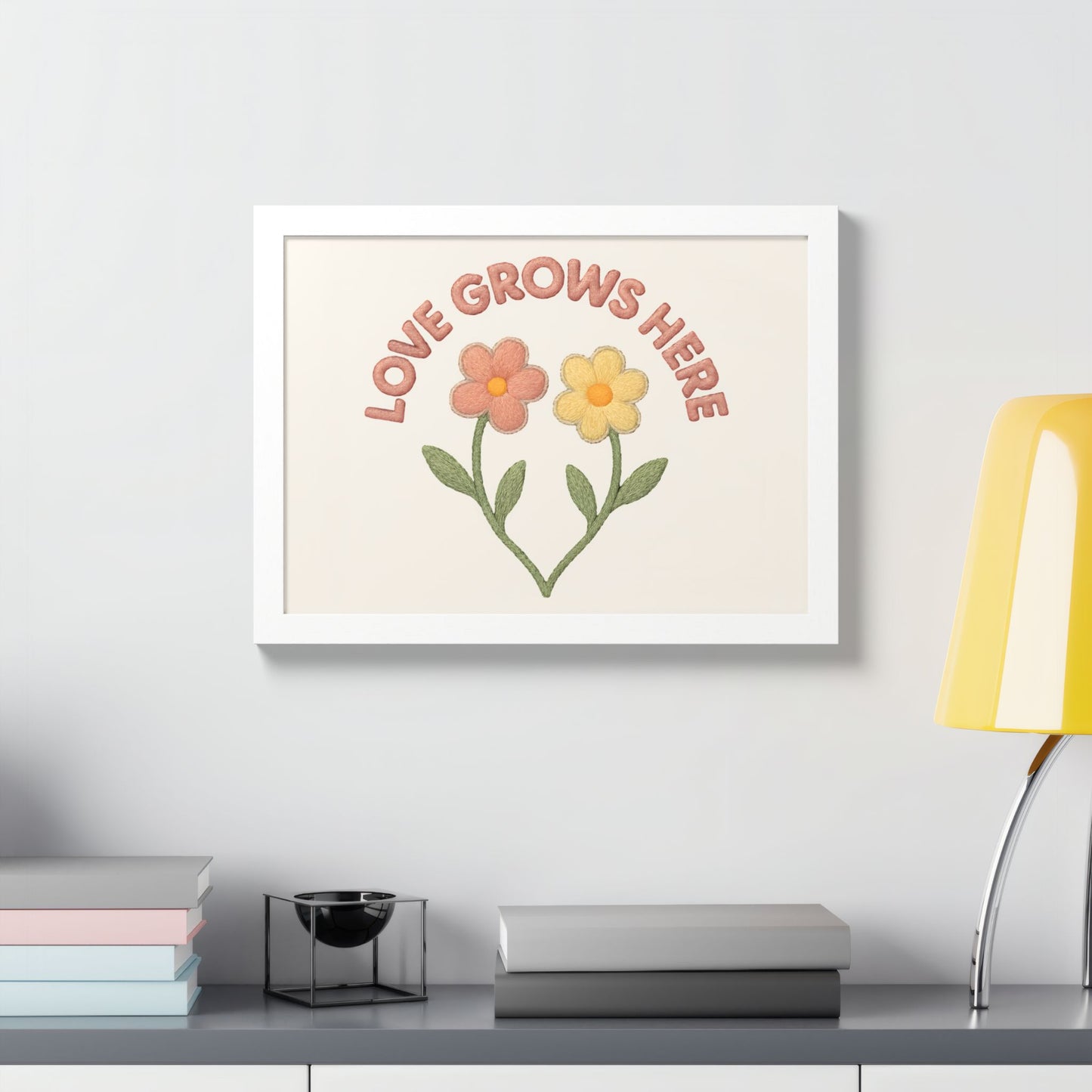 Love Grows Here – Framed Poster