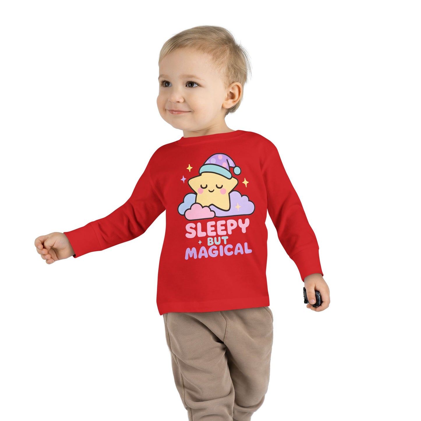 Sleepy But Magical Toddler Long Sleeve Tee