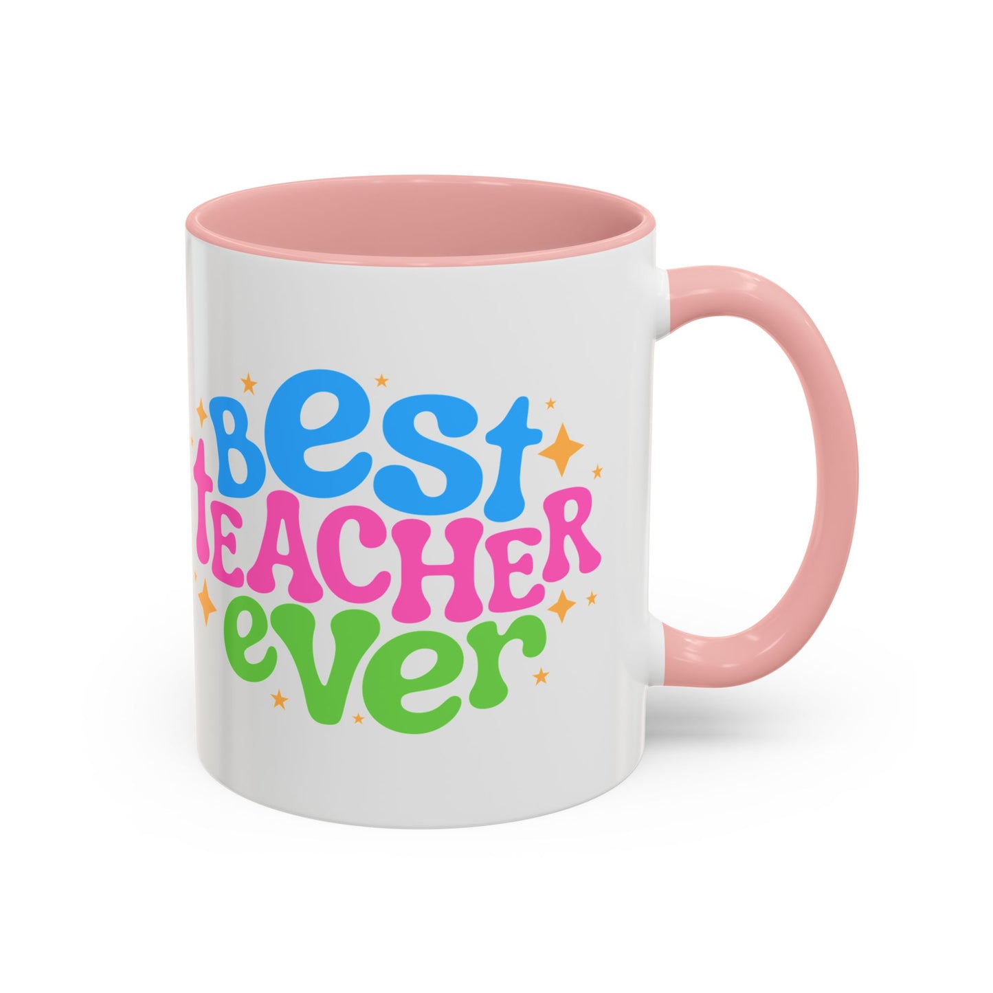 Best Teacher Ever Accent Coffee Mug - Perfect Gift for Educators | 11oz & 15oz