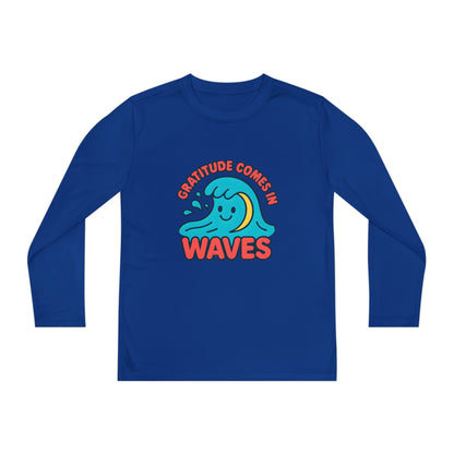 Gratitude Comes in Waves Youth Long Sleeve Tee