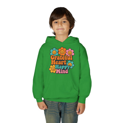 Grateful Heart, Happy Mind - Youth Hoodie