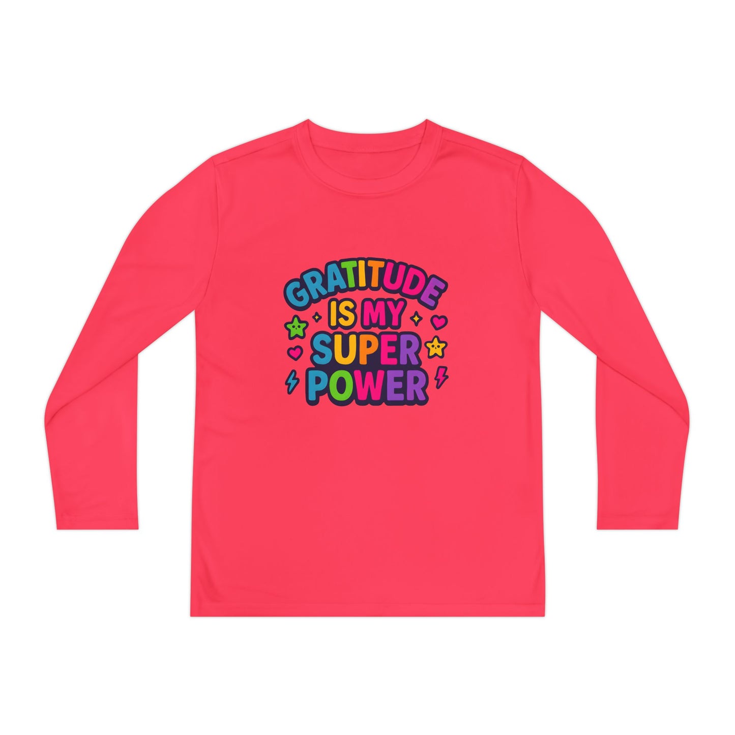 Gratitude Is My Super Power Youth Long Sleeve Tee
