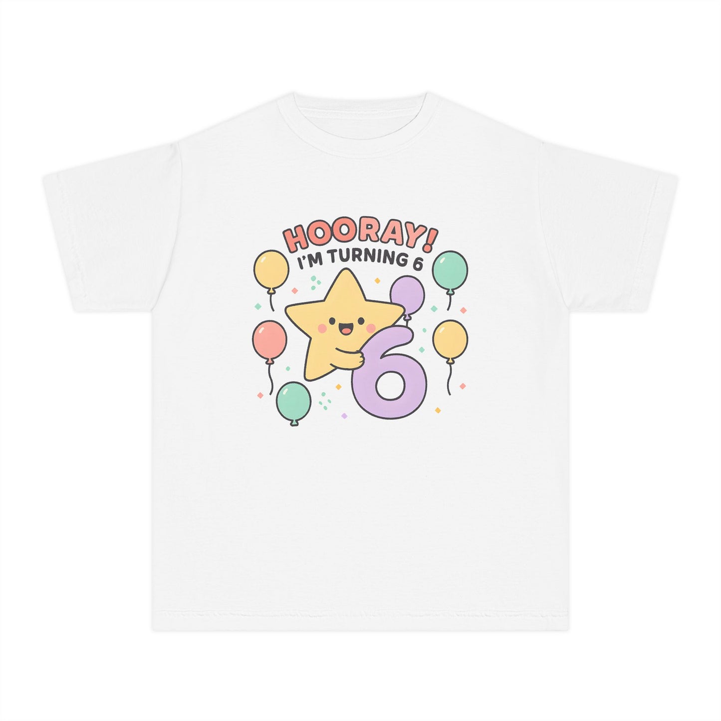 Hooray! I’m Turning 6 – Kids Relaxed Fit T-Shirt