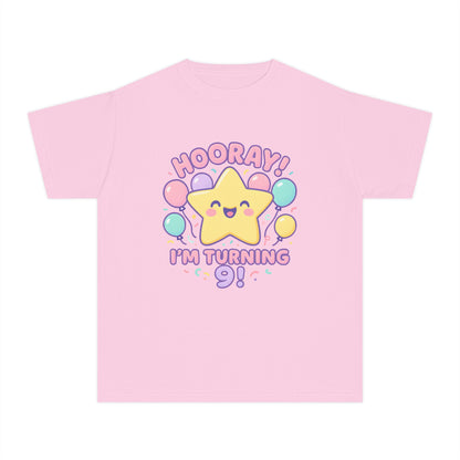 Hooray! I’m Turning 9 – Kids Relaxed Fit T-Shirt