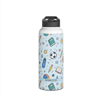 School Doodle - Stainless Steel Water Bottle