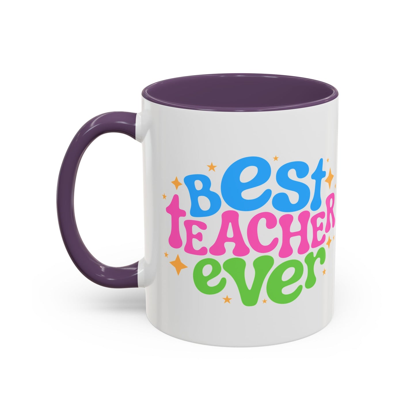 Best Teacher Ever Accent Coffee Mug - Perfect Gift for Educators | 11oz & 15oz