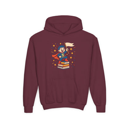 Youth Cute Bookworm Superhero Sweatshirt