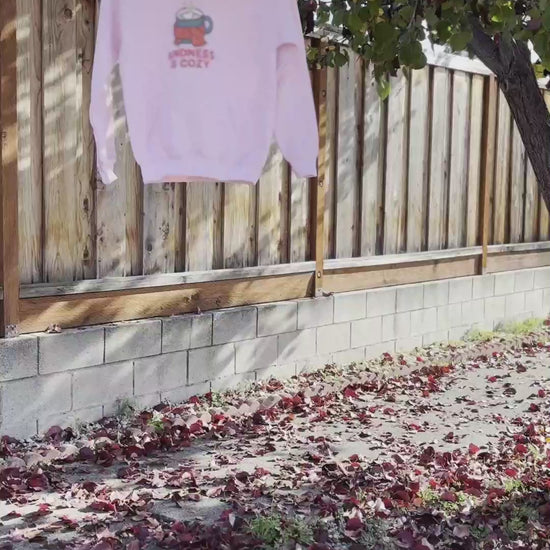 Real product video: Kindness Is Cozy (Light Pink) — original recorded sound