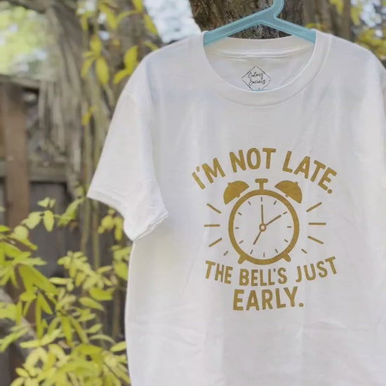 Real product video: I'm not late, the bell's just early (White) — original recorded sound