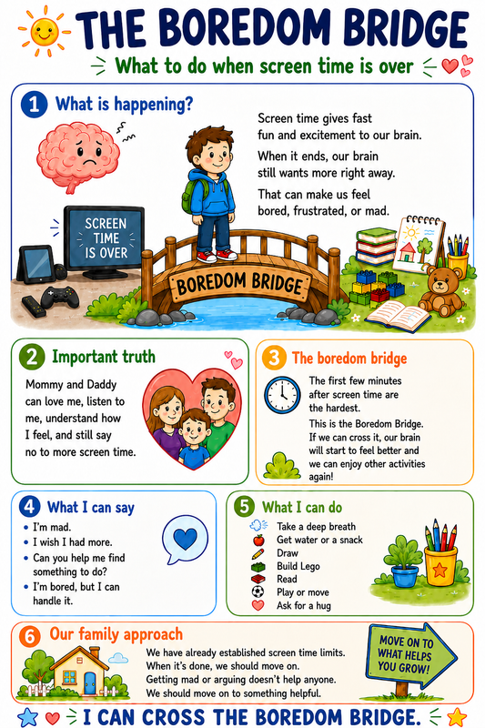 The Boredom Bridge: Free Screen Time Transition Guide